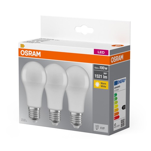 3er pack osram base - base, led