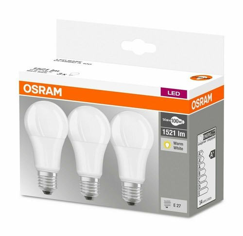 3er pack osram - e27, led