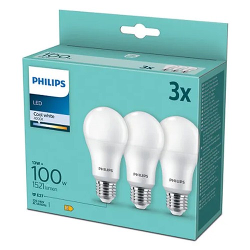 3er set philips e27 led - set,